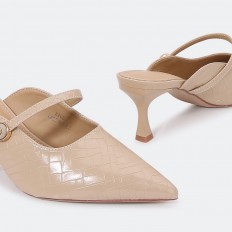 HXQB78 Snakeskin closed toe...