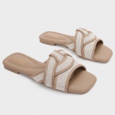 KX2773 Patterned flat slippers