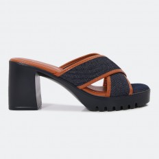 KXQ1496 Wide-heeled slippers