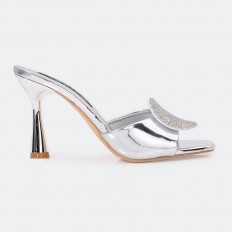 MXQ1569 Shiny heel slippers...