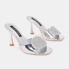 MXQ1569 Shiny heel slippers...