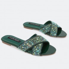 ZX2566 Shiny flat slippers