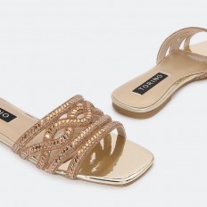 ZX2628 Shiny flat slippers...