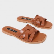 ZX2739 Flat leather slippers