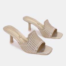 ZXQ1724 نعال كعب مرصع بالستراس