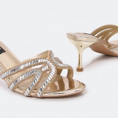 QXQ1595 نعال كعب رفيع شيك...