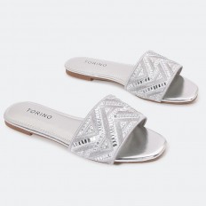 G-M-735 نعال مسطح بناتي مزخرف