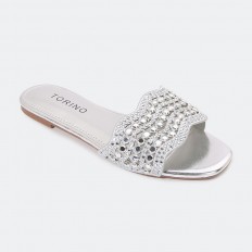 G-M-746 نعال مسطح بناتي براق