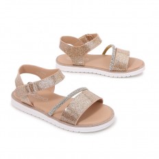 حذاء لامع للبنات مزين...