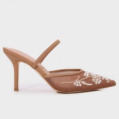 NXQB30 Heeled slippers made...