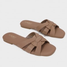 OX2859 Flat slippers with a...