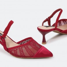 QXQB9 Tulle Closed Toe Heel...