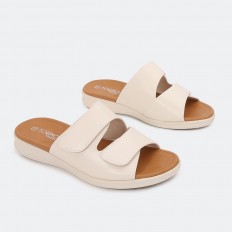 slide slipper with double...