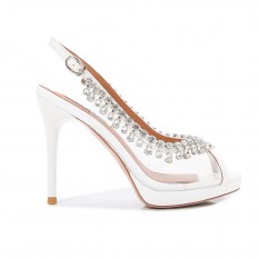 Transparent high-heeled...