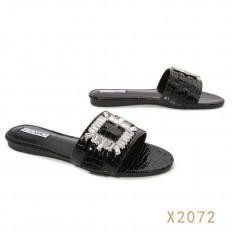 Leather slide slippers...