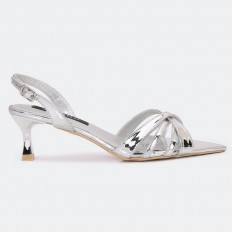 ZSQ689 Short Heel Shiny Sandal
