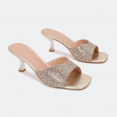 BXQ1756 Shiny mid-heel...