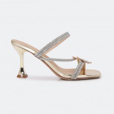 HXQ512 Shiny heel slippers...