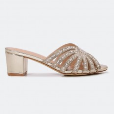 BXQ1775 نعال براق ذو كعب قصير