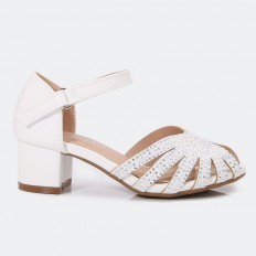 GSM782 صندل كعب عريض بناتي...