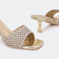 ZXQ1626 Shiny heel slippers...