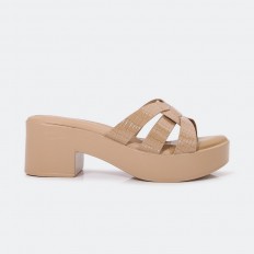 KXQ1488 نعال كعب عريض ومريح