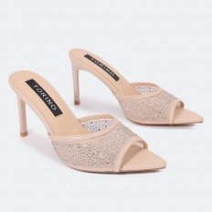 MXQ1744 نعال كعب رفيع مزين...