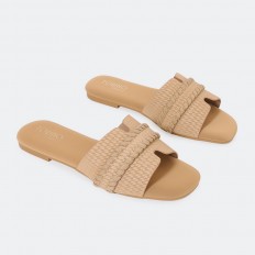 OX2873 Flat slippers with a...