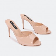 QXQH4 Shiny high heel slippers