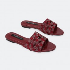 ZX2964 نعال مسطح أنيق مزين...