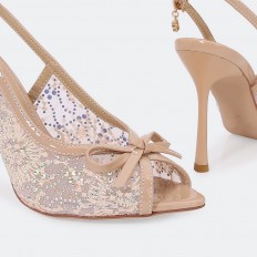 HSQ366 صندل كعب رفيع بجزء...