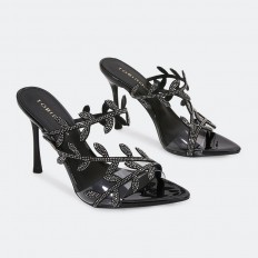 HXQ570 Shiny Heel slippers...