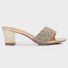 HXQ637 Shiny Heel Slippers...