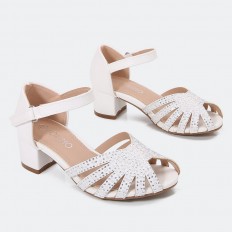 GSM782 صندل كعب عريض بناتي...