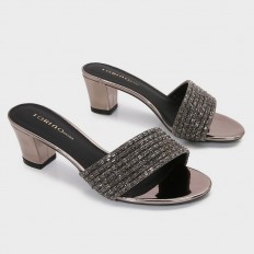 HXQ637 Shiny Heel Slippers...