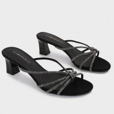 HXQ624 Heeled slippers with...