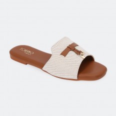 OX3051 Flat slippers with a...