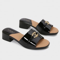 OXQ2224 نعال كعب مريح لامع