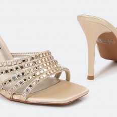 QXQ1695 نعال كعب عالي مزين...