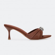 QXQ1946 Satin Brooch Heel...