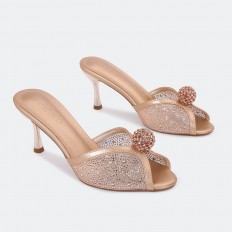 QXQ1968 نعال كعب بتصميم فخم