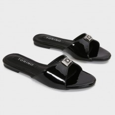 ZX3158 نعال مسطح لامع مزين...