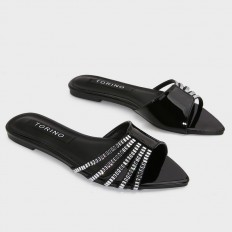 ZX3162 نعال مسطح مزين بالستراس