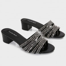 ZXQ2208 نعال براق ذو كعب عريض