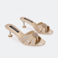 ZXQ1981 نعال كعب فخم مزين...