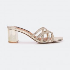 QXQ1666 Shiny heel slippers...