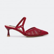 QXQB9 Tulle Closed Toe Heel...