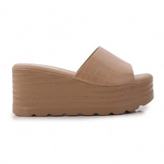 Comfy leather wedge shoes