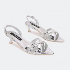 ZSQ689 Short Heel Shiny Sandal