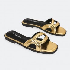 ZX2983 نعال فلات لامع